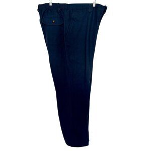 Sun Casuals Mens Elastic Waist Denim Pants 40x29 Relaxed Fit Pocketed Blue